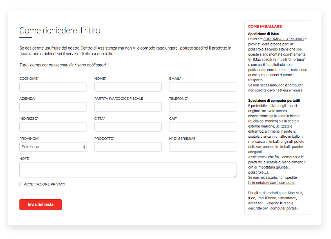 Muvobit ritiro prodotti Pixel