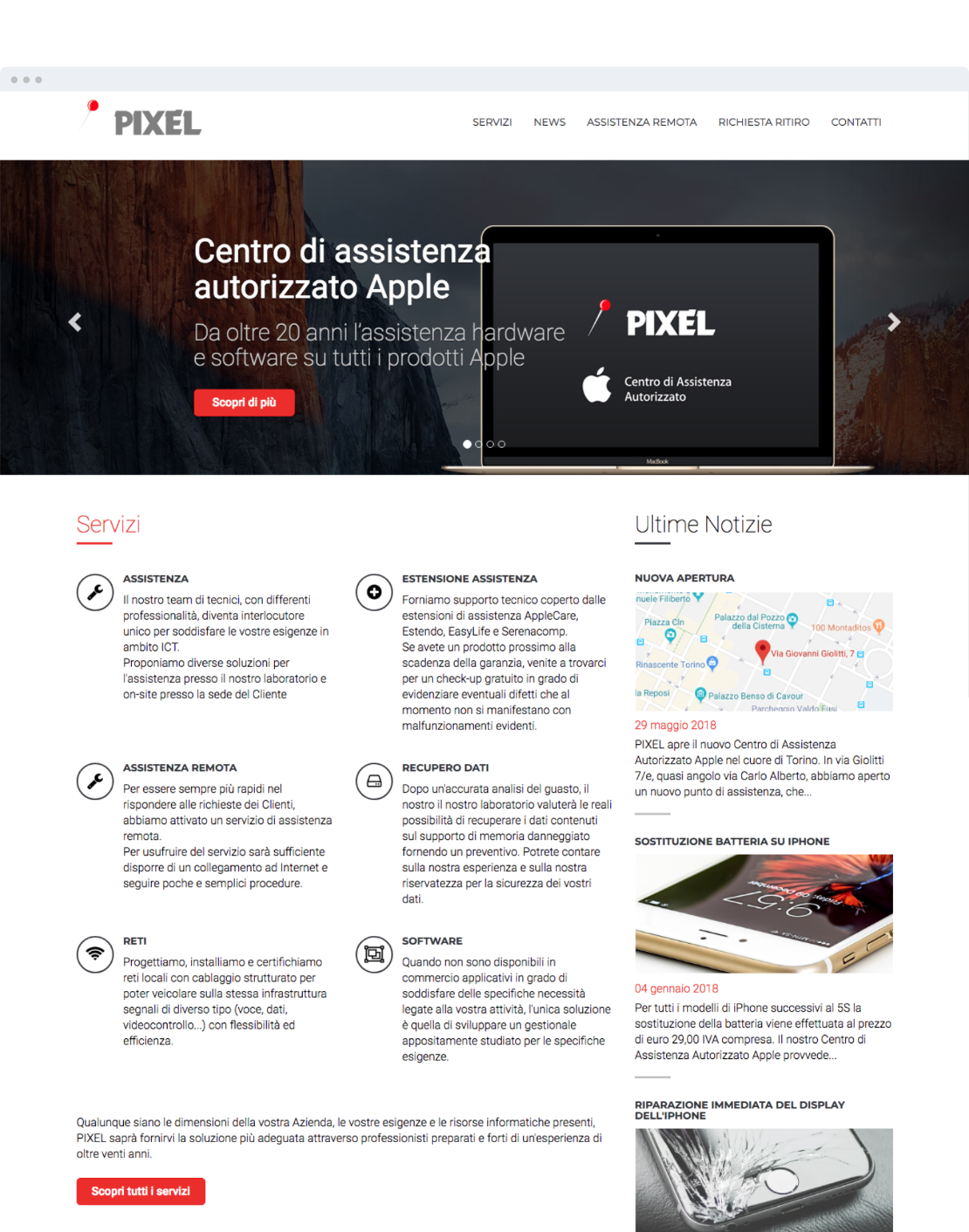 Muvobit sito web Pixel