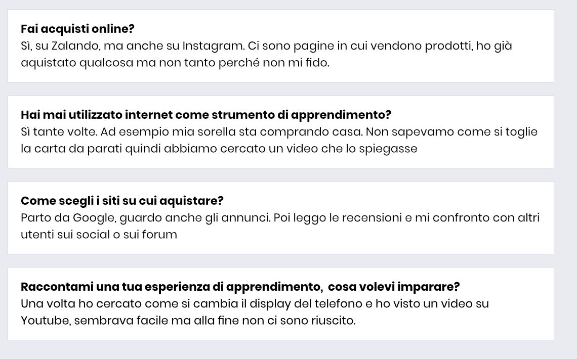 Muvobit user interviews CorsiSulWeb