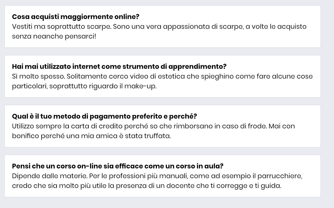 Muvobit user interviews CorsiSulWeb