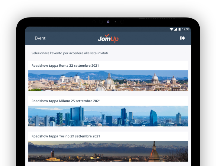 Muvobit gestione multievento app accredito JoinUp