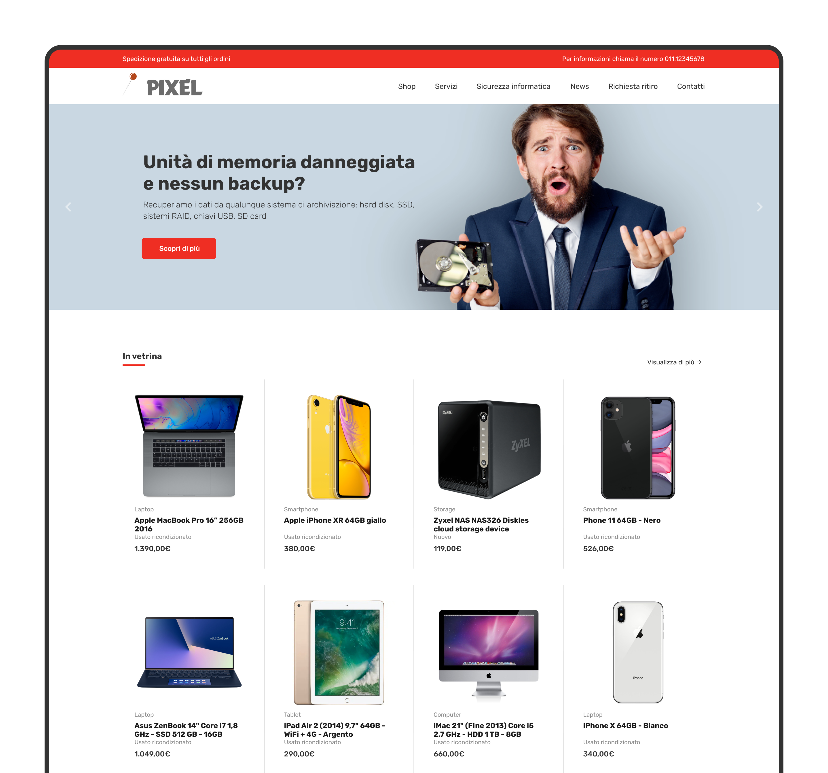 Muvobit sito web Pixel